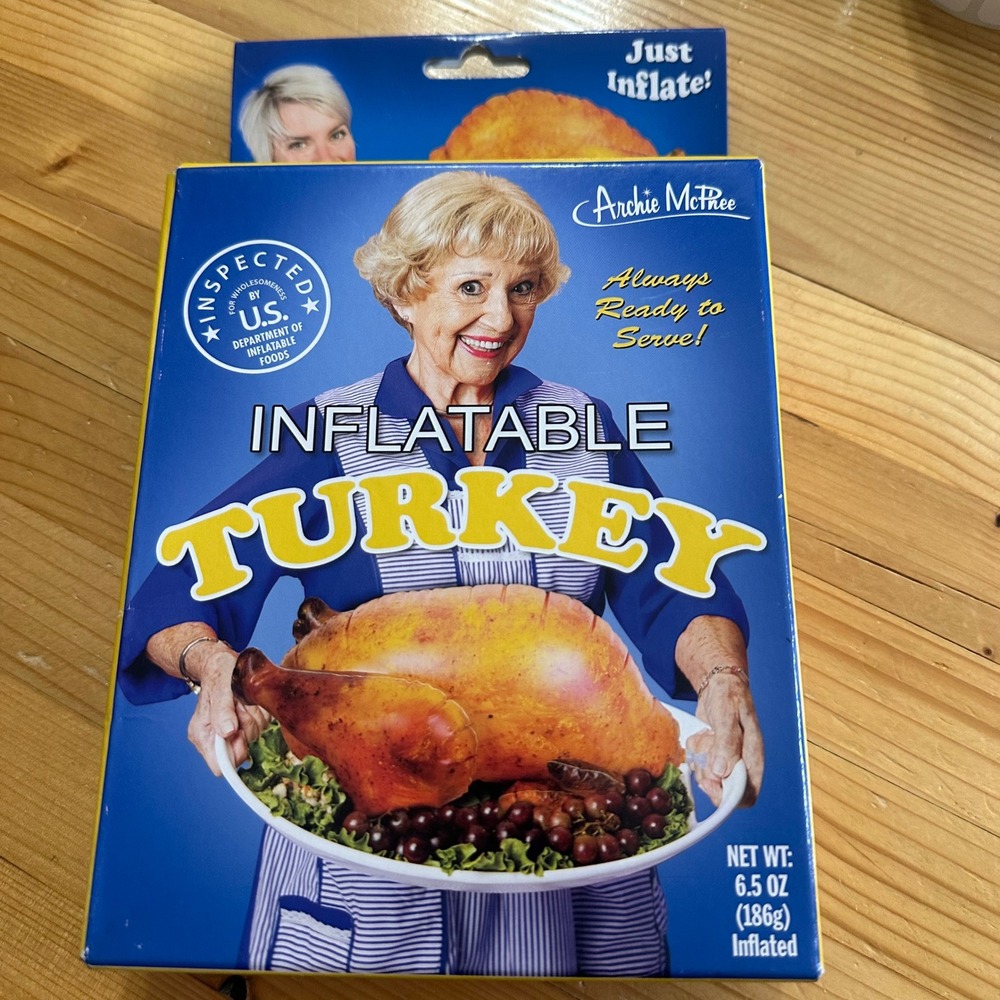 Archie McPhee Inflatable Turkey Novelty Gag Gift Thanksgiving Prop 16 Inch‎